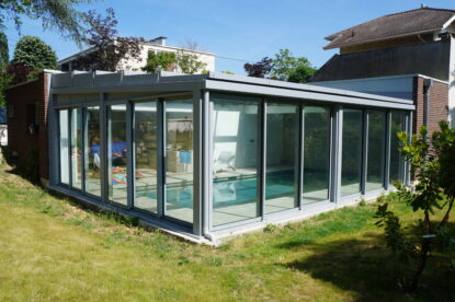 toiture coulissant couverture piscine - Maison Laffitte