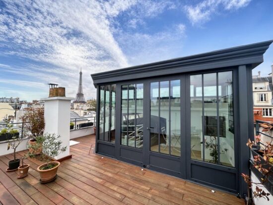 Véranda sur un toit terrasse